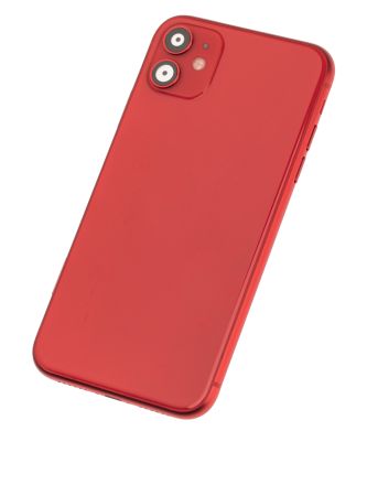 Pull Red iPhone 11 (Used OEM Pull: Grade C) Back Housing W/ Small Components Pre-Installed