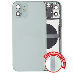 Pull Green iPhone 12 (International Version) (Used OEM Pull: Grade A) Back Housing W/ Small Components Pre-Installed