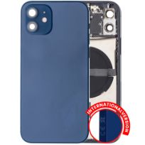 Pull  iPhone 12 (International Version) (Used OEM Pull: Grade B) (Blue) Back Housing W/ Small Components Pre-Installed
