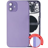Pull Purple iPhone 12 (International Version) (Used OEM Pull: Grade C) Back Housing W/ Small Components Pre-Installed