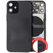 Pull Black iPhone 12 Mini (International Version) (Used OEM Pull: Grade A) (Black) Back Housing W/ Small Components Pre-Installed
