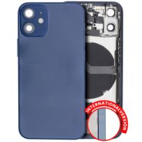 Pull Blue iPhone 12 Mini (International Version) (Used OEM Pull: Grade B) Back Housing W/ Small Components Pre-Installed