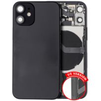 Pull Black iPhone 12 Mini (US Version) (Used OEM Pull: Grade A) (Black) Back Housing W/ Small Components Pre-Installed