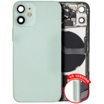Pull Green iPhone 12 Mini (US Version) (Used OEM Pull: Grade A) Back Housing W/ Small Components Pre-Installed