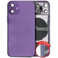 Pull Purple iPhone 12 Mini (US Version) (Used OEM Pull: Grade A) Back Housing W/ Small Components Pre-Installed