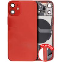 Pull Red iPhone 12 Mini (US Version) (Used OEM Pull: Grade A) Back Housing W/ Small Components Pre-Installed