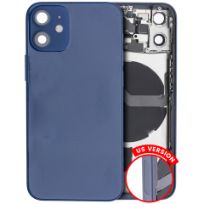 Pull Blue iPhone 12 Mini (US Version) (Used OEM Pull: Grade B) Back Housing W/ Small Components Pre-Installed