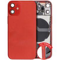 Pull Red iPhone 12 Mini (US Version) (Used OEM Pull: Grade B) Back Housing W/ Small Components Pre-Installed