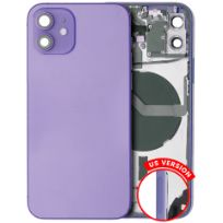 Pull Purple iPhone 12 (US Version) (Used OEM Pull: Grade B) Back Housing W/ Small Components Pre-Installed