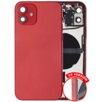 Pull Red iPhone 12 (US Version) (Used OEM Pull: Grade B) Back Housing W/ Small Components Pre-Installed
