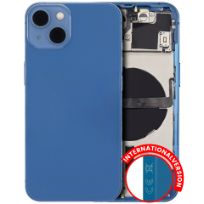 Pull Blue iPhone 13 (International Version) (Used OEM Pull: Grade C) Back Housing W/ Small Components Pre-Installed