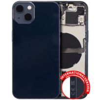 Pull Midnight iPhone 13 (International Version) (Used OEM Pull: Grade C) Back Housing W/ Small Components Pre-Installed