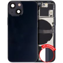 Pull Midnight iPhone 13 Mini (US Version) (Used OEM Pull: Grade B) Back Housing W/ Small Components Pre-Installed