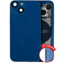 Pull Blue iPhone 13 Mini (US Version) (Used OEM Pull: Grade C) Back Housing W/ Small Components Pre-Installed