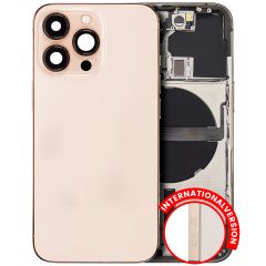 Pull Gold iPhone 13 Pro (International Version) (Used OEM Pull: Grade C) Back Housing W/ Small Components Pre-Installed