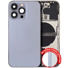 Pull Sierra Blue iPhone 13 Pro (International Version) (Used OEM Pull: Grade C) Back Housing W/ Small Components Pre-Installed