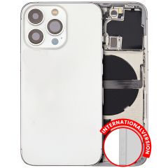 Pull Silver iPhone 13 Pro (International Version) (Used OEM Pull: Grade C) Back Housing W/ Small Components Pre-Installed