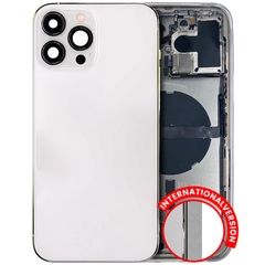 Pull Silver iPhone 13 Pro Max (International Version) (Used OEM Pull: Grade A) Back Housing W/ Small Components Pre-Installed