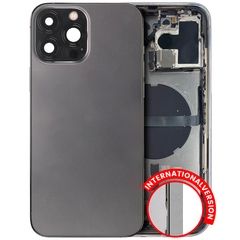 Pull Graphite iPhone 13 Pro Max (International Version) (Used OEM Pull: Grade C) Back Housing W/ Small Components Pre-Installed