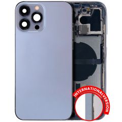 Pull Sierra Blue iPhone 13 Pro Max (International Version) (Used OEM Pull: Grade C) Back Housing W/ Small Components Pre-Installed