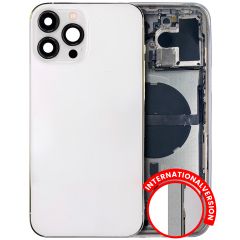 Pull Silver iPhone 13 Pro Max (International Version) (Used OEM Pull: Grade C) Back Housing W/ Small Components Pre-Installed