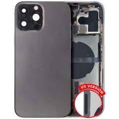 Pull Graphite iPhone 13 Pro Max (US Version) (Used OEM Pull: Grade A) Back Housing W/ Small Components Pre-Installed