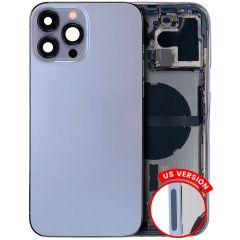 Pull Sierra Blue iPhone 13 Pro Max (US Version) (Used OEM Pull: Grade A) Back Housing W/ Small Components Pre-Installed