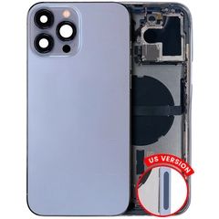 Pull Sierra Blue iPhone 13 Pro Max (US Version) (Used OEM Pull: Grade B) Back Housing W/ Small Components Pre-Installed