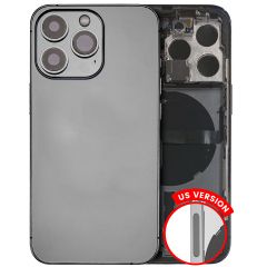 Pull Graphite iPhone 13 Pro (US Version) (Used OEM Pull: Grade A) Back Housing W/ Small Components Pre-Installed