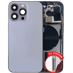 Pull Sierra Blue iPhone 13 Pro (US Version) (Used OEM Pull: Grade A) Back Housing W/ Small Components Pre-Installed