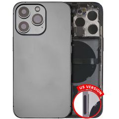 Pull Graphite iPhone 13 Pro (US Version) (Used OEM Pull: Grade B) Back Housing W/ Small Components Pre-Installed