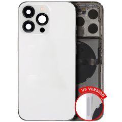 Pull Silver iPhone 13 Pro (US Version) (Used OEM Pull: Grade B) Back Housing W/ Small Components Pre-Installed