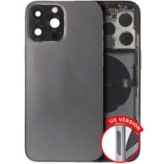 Pull Graphite iPhone 13 Pro (US Version) (Used OEM Pull: Grade C) Back Housing W/ Small Components Pre-Installed