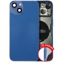 Pull Blue iPhone 13 (US Version) (Used OEM Pull: Grade B) Back Housing W/ Small Components Pre-Installed
