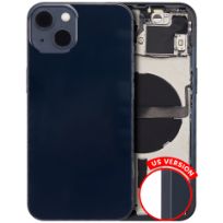 Pull Midnight iPhone 13 (US Version) (Used OEM Pull: Grade B) Back Housing W/ Small Components Pre-Installed