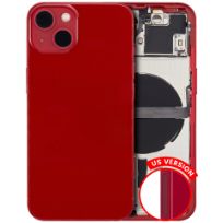 Pull Red iPhone 13 (US Version) (Used OEM Pull: Grade B) Back Housing W/ Small Components Pre-Installed