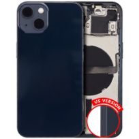 Pull Midnight iPhone 13 (US Version) (Used OEM Pull: Grade C) Back Housing W/ Small Components Pre-Installed