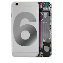 Pull Silver iPhone 6 (Used OEM Pull: Grade A) Back Housing W/ Small Components Pre-Installed