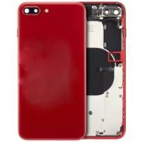 Pull Red iPhone 8 Plus (Used OEM Pull: Grade B) Back Housing W/ Small Components Pre-Installed