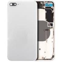 Pull Silver iPhone 8 Plus (Used OEM Pull: Grade C) Back Housing W/ Small Components Pre-Installed