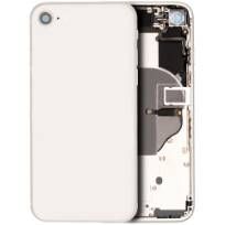 Pull Silver iPhone 8 (Used OEM Pull: Grade C) Back Housing W/ Small Components Pre-Installed