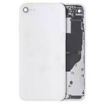 Pull White iPhone SE (2020) (Used OEM Pull: Grade B) Back Housing W/ Small Components Pre-Installed
