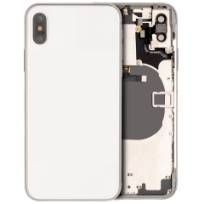 Pull Silver iPhone X (Used OEM Pull: Grade A) Back Housing W/ Small Components Pre-Installed