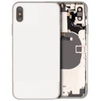 Pull Silver iPhone X (Used OEM Pull: Grade B) Back Housing W/ Small Components Pre-Installed