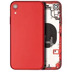 Pull Red iPhone XR (Used OEM Pull: Grade B) Back Housing W/ Small Components Pre-Installed