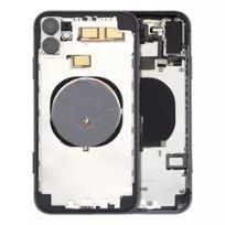 Black iPhone 11 (Black) Back Housing W/ Small Components Pre-Installed (Without Back Cover)