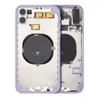 Purple iPhone 11 Back Housing W/ Small Components Pre-Installed (Without Back Cover)