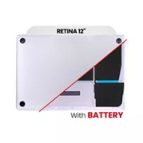 Silver MacBook Retina 12" (A1534 / Early 2016 / Mid 2017) Bottom Case With Battery (A1705)