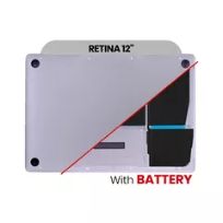 Space Gray MacBook Retina 12" (A1534 / Early 2016 / Mid 2017) Bottom Case With Battery (A1705)