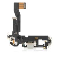Silver Premium iPhone 12 / 12 Pro Charging Port Flex Cable